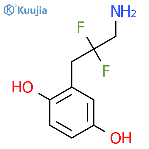 2-(3-amino-2,2-difluoropropyl)benzene-1,4-diol structure