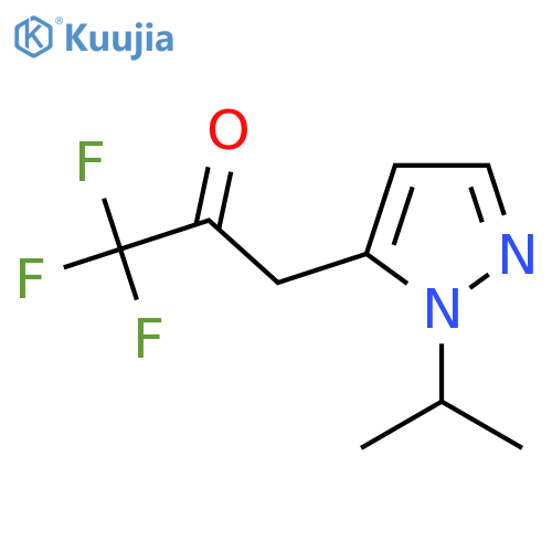 1,1,1-trifluoro-3-1-(propan-2-yl)-1H-pyrazol-5-ylpropan-2-one structure