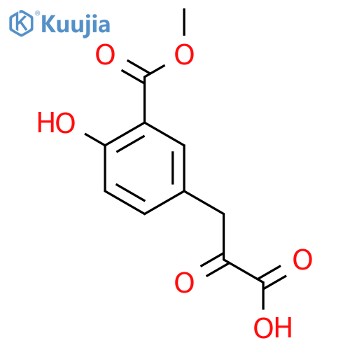 3-4-hydroxy-3-(methoxycarbonyl)phenyl-2-oxopropanoic acid structure
