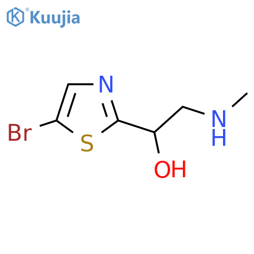 1-(5-bromo-1,3-thiazol-2-yl)-2-(methylamino)ethan-1-ol structure