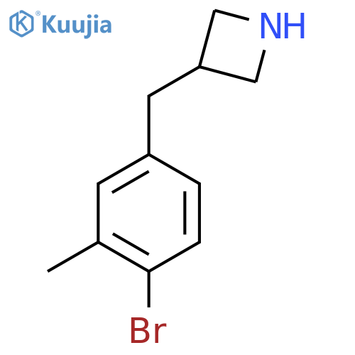 3-(4-bromo-3-methylphenyl)methylazetidine structure
