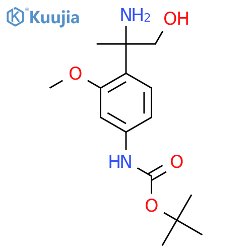 tert-butyl N-4-(2-amino-1-hydroxypropan-2-yl)-3-methoxyphenylcarbamate structure