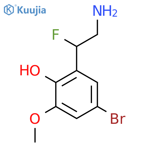 2-(2-amino-1-fluoroethyl)-4-bromo-6-methoxyphenol structure