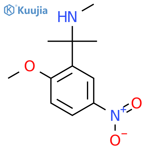 2-(2-methoxy-5-nitrophenyl)propan-2-yl(methyl)amine structure