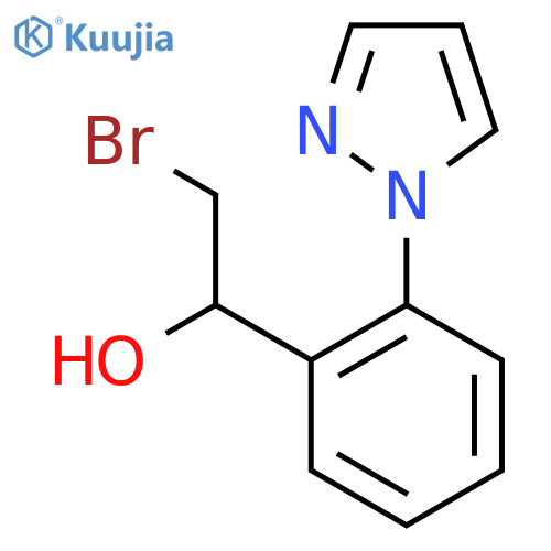 2-bromo-1-2-(1H-pyrazol-1-yl)phenylethan-1-ol structure