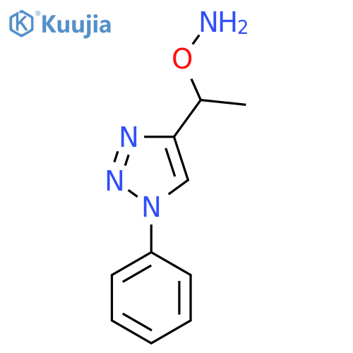O-1-(1-phenyl-1H-1,2,3-triazol-4-yl)ethylhydroxylamine structure