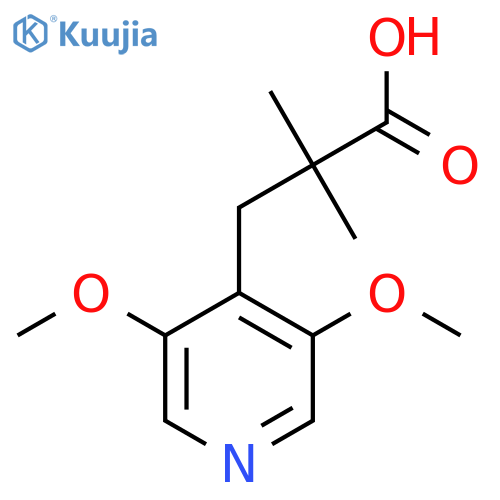3-(3,5-dimethoxypyridin-4-yl)-2,2-dimethylpropanoic acid structure