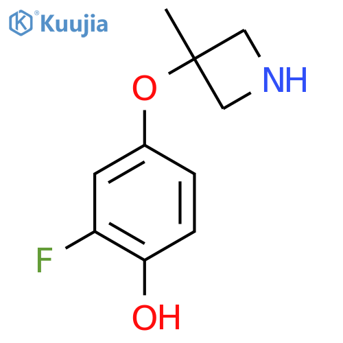 2-fluoro-4-(3-methylazetidin-3-yl)oxyphenol structure