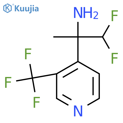 1,1-difluoro-2-3-(trifluoromethyl)pyridin-4-ylpropan-2-amine structure