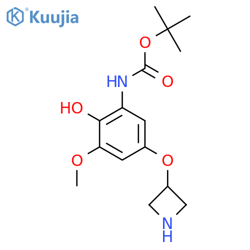 tert-butyl N-5-(azetidin-3-yloxy)-2-hydroxy-3-methoxyphenylcarbamate structure