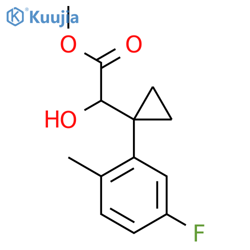 methyl 2-1-(5-fluoro-2-methylphenyl)cyclopropyl-2-hydroxyacetate structure