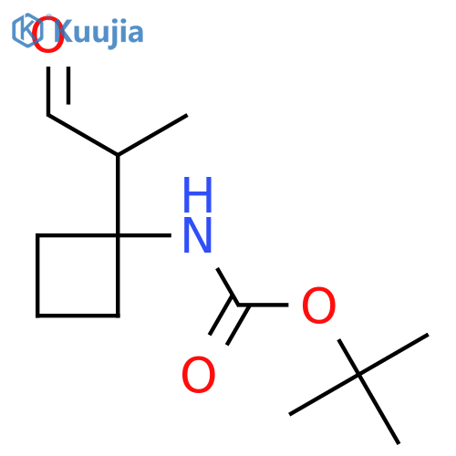 tert-butyl N-1-(1-oxopropan-2-yl)cyclobutylcarbamate structure