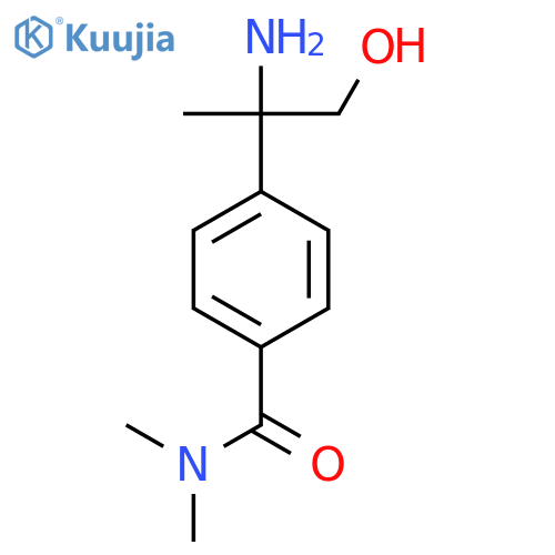 4-(2-amino-1-hydroxypropan-2-yl)-N,N-dimethylbenzamide structure