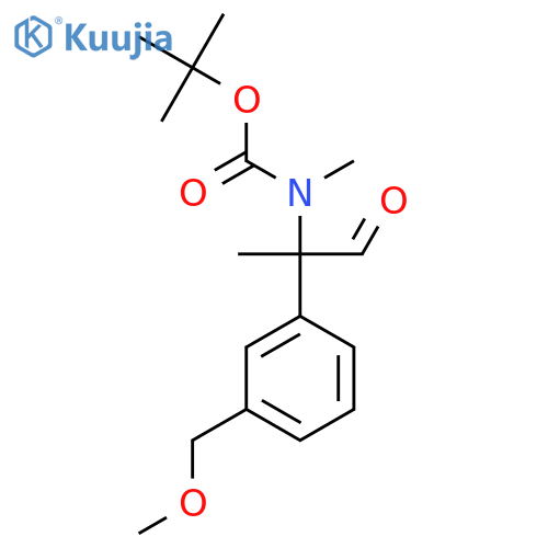 tert-butyl N-{2-3-(methoxymethyl)phenyl-1-oxopropan-2-yl}-N-methylcarbamate structure