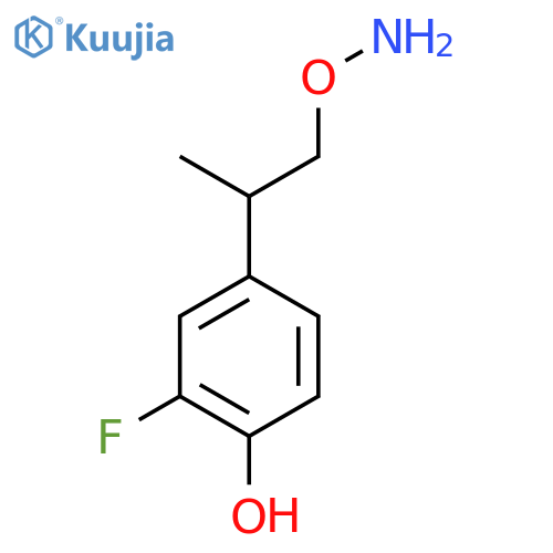 4-1-(aminooxy)propan-2-yl-2-fluorophenol structure