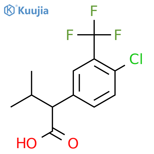 2-4-chloro-3-(trifluoromethyl)phenyl-3-methylbutanoic acid structure