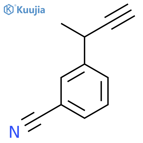 3-(but-3-yn-2-yl)benzonitrile structure