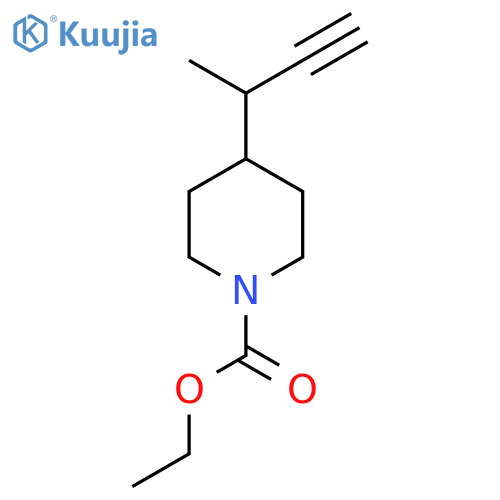 ethyl 4-(but-3-yn-2-yl)piperidine-1-carboxylate structure