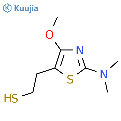 2-2-(dimethylamino)-4-methoxy-1,3-thiazol-5-ylethane-1-thiol structure