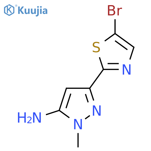 3-(5-bromo-1,3-thiazol-2-yl)-1-methyl-1H-pyrazol-5-amine structure