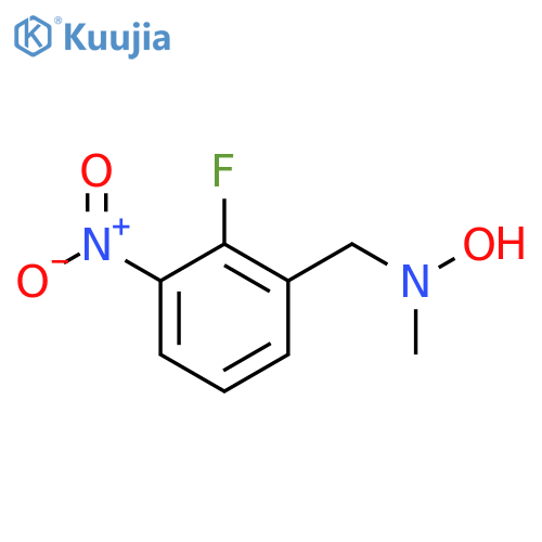 N-(2-fluoro-3-nitrophenyl)methyl-N-methylhydroxylamine structure