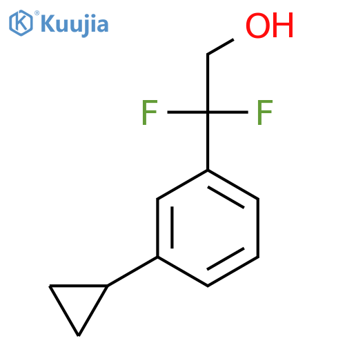 2-(3-cyclopropylphenyl)-2,2-difluoroethan-1-ol structure