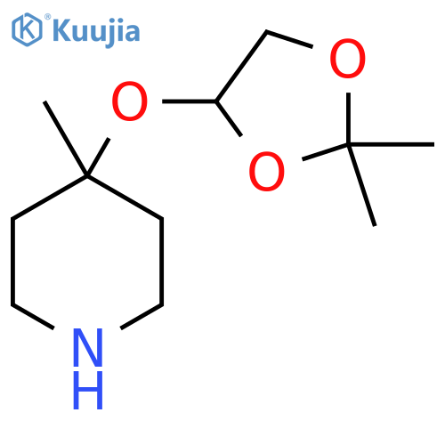 4-(2,2-dimethyl-1,3-dioxolan-4-yl)oxy-4-methylpiperidine structure