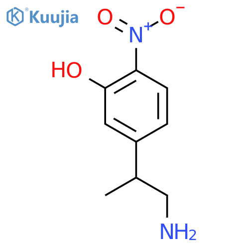 5-(1-aminopropan-2-yl)-2-nitrophenol structure