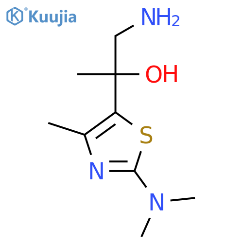 1-amino-2-2-(dimethylamino)-4-methyl-1,3-thiazol-5-ylpropan-2-ol structure
