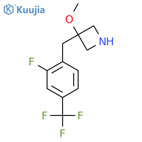 3-{2-fluoro-4-(trifluoromethyl)phenylmethyl}-3-methoxyazetidine structure