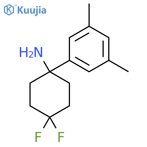 1-(3,5-dimethylphenyl)-4,4-difluorocyclohexan-1-amine structure