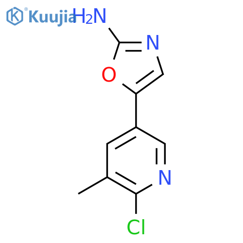 5-(6-chloro-5-methylpyridin-3-yl)-1,3-oxazol-2-amine structure
