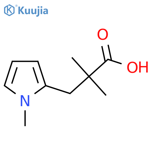 2,2-dimethyl-3-(1-methyl-1H-pyrrol-2-yl)propanoic acid structure