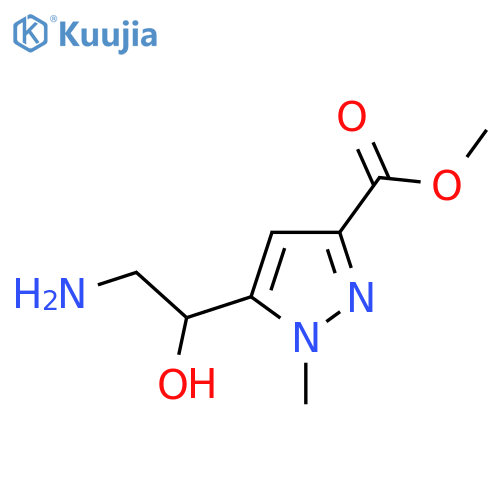 methyl 5-(2-amino-1-hydroxyethyl)-1-methyl-1H-pyrazole-3-carboxylate structure