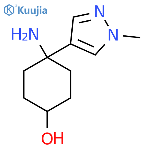 4-amino-4-(1-methyl-1H-pyrazol-4-yl)cyclohexan-1-ol structure
