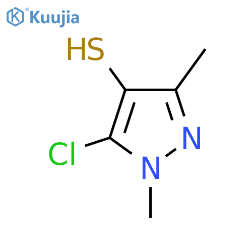 5-chloro-1,3-dimethyl-1H-pyrazole-4-thiol structure