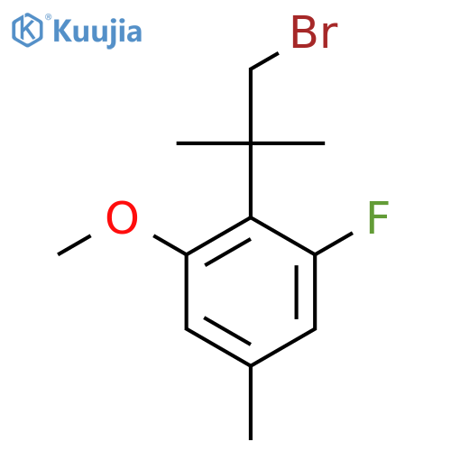2-(1-bromo-2-methylpropan-2-yl)-1-fluoro-3-methoxy-5-methylbenzene structure