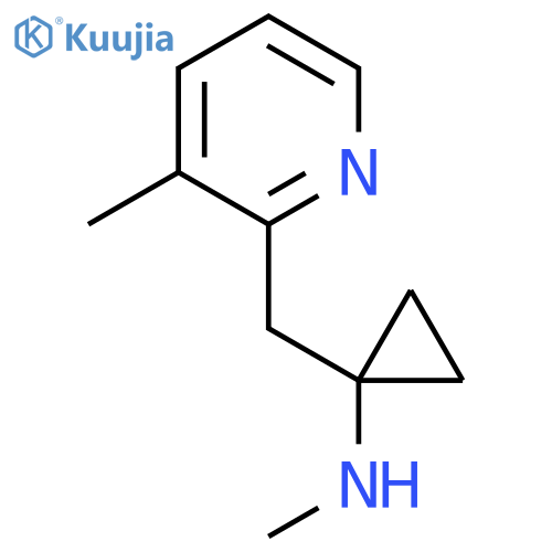 N-methyl-1-(3-methylpyridin-2-yl)methylcyclopropan-1-amine structure