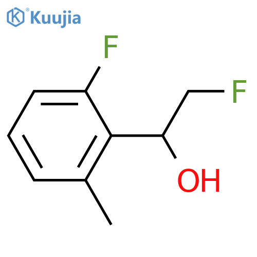 2-fluoro-1-(2-fluoro-6-methylphenyl)ethan-1-ol structure
