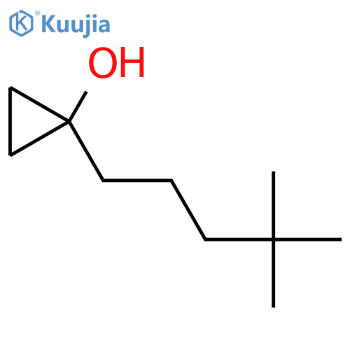 1-(4,4-dimethylpentyl)cyclopropan-1-ol structure