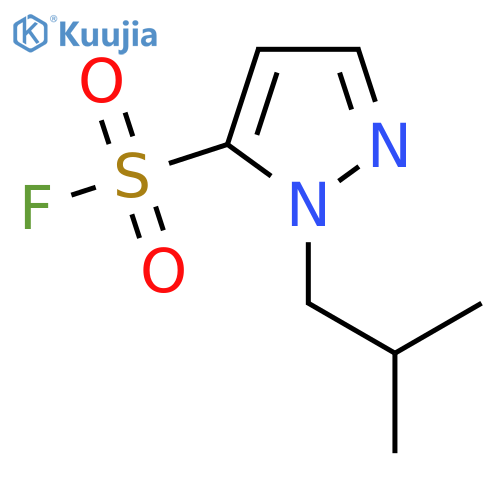 1-(2-methylpropyl)-1H-pyrazole-5-sulfonyl fluoride structure
