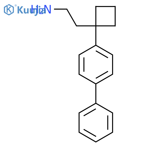 2-1-(4-phenylphenyl)cyclobutylethan-1-amine structure
