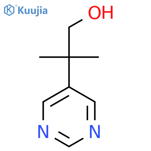 2-methyl-2-(pyrimidin-5-yl)propan-1-ol structure