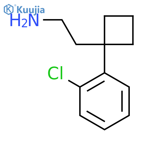 2-1-(2-chlorophenyl)cyclobutylethan-1-amine structure