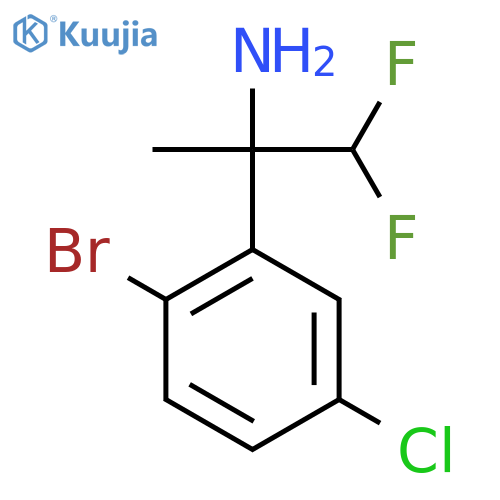 2-(2-bromo-5-chlorophenyl)-1,1-difluoropropan-2-amine structure