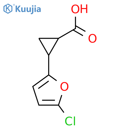 2-(5-chlorofuran-2-yl)cyclopropane-1-carboxylic acid structure