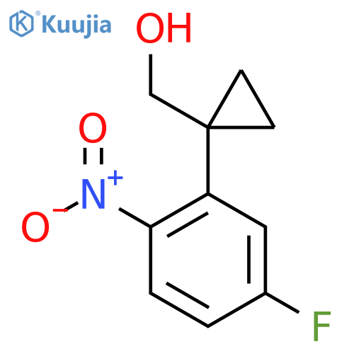 1-(5-fluoro-2-nitrophenyl)cyclopropylmethanol structure