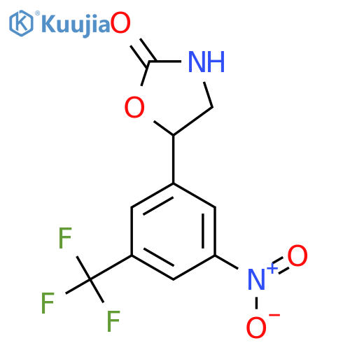 5-3-nitro-5-(trifluoromethyl)phenyl-1,3-oxazolidin-2-one structure