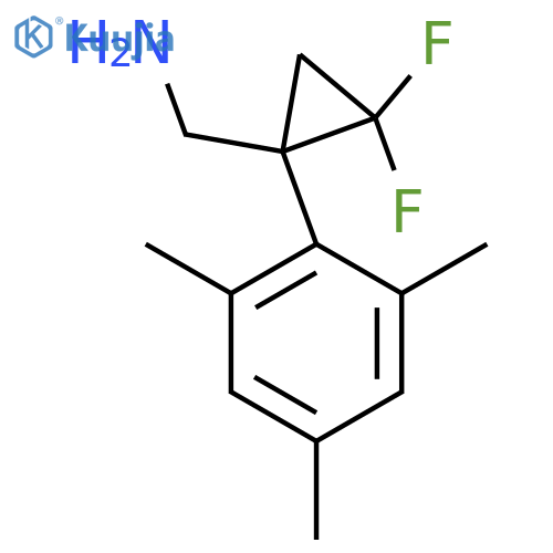 2,2-difluoro-1-(2,4,6-trimethylphenyl)cyclopropylmethanamine structure