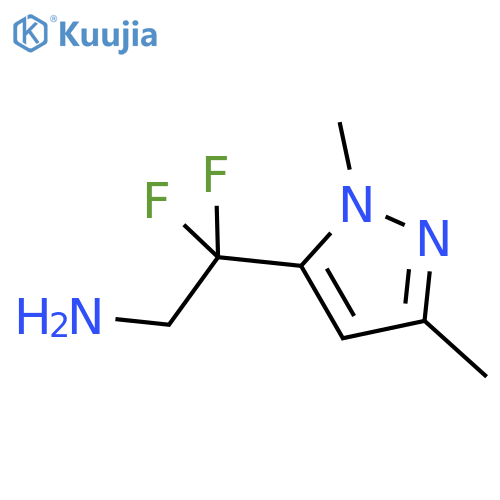 2-(1,3-dimethyl-1H-pyrazol-5-yl)-2,2-difluoroethan-1-amine structure